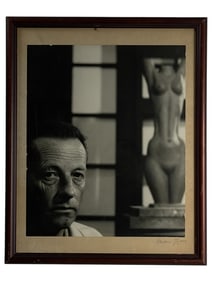 Man Ray Silver Gelatin Photograph Mounted to Board Signed on Board