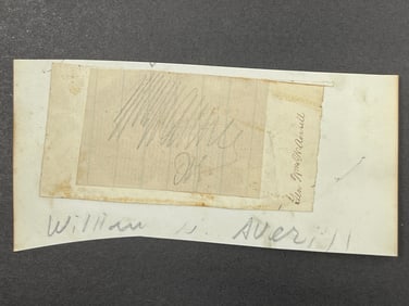 US Civil War General William Woods Avery 1832-1900 Cut Signature