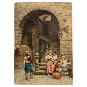 Jean-Leon Gerome (FRENCH, 1824–1904) Mixed Media on Board