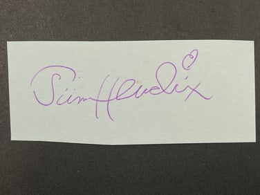 Jimi Hendrix (1942-1970) Cut Signature