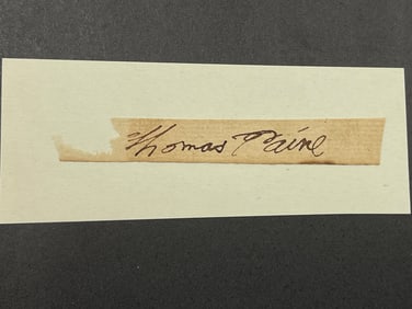 Thomas Paine(1737-1809) American Founding Father Cut Signature