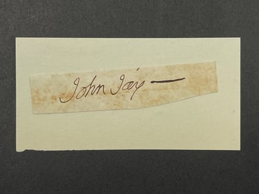 John Jay (1745-1829) Founding Father of the United States Cut Signature