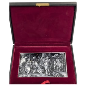 En Grisaille Enamel Plaque of the Adoration of the Magi