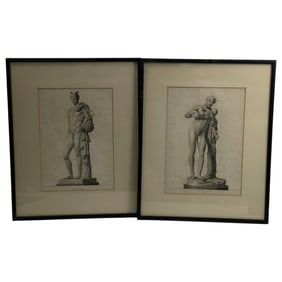 Francesco Piranesi (Italian, 1756-1810) Etchings of Classical Statues in Rome