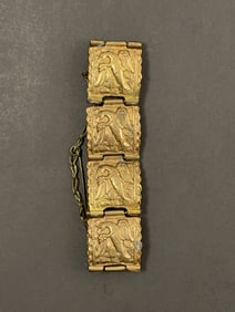 Ancient Mixed Metal Possibly Egyptian Bird Figure Bracelet