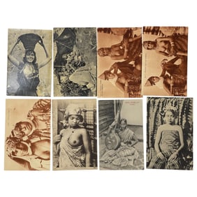 Antique Nude Erotic Ethnic Real Photo Postcard Collection Lot