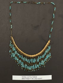 Ancient Terra Cotta Fiance 26th Dynasty 7th Century Egypt Necklace