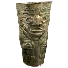 Chimu Kero Ancient Mayan Peru Mixed Metal Cup