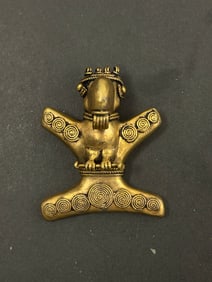 Pre Colombian Tairona Tumbaga Pendant Mixed Metal Ancient Animal