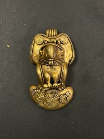 Pre Colombian Tairona Tumbaga Pendant Mixed Metal Ancient Animal
