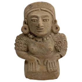 Pre Columbian Mayan Pottery Figure