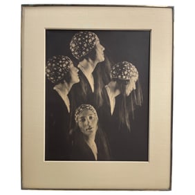 SILVER BROMIDE PHOTOGRAPH - "Multiple Portrait of a Model" by Baron Adolph de Meyer (NY, 1868-1946)