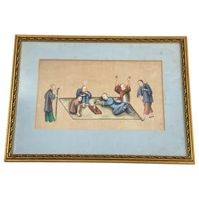 Antique 19th Century Chinese Watercolor Painting