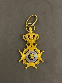 Belgian Order of Leopold II Commander's Neck Badge Medal