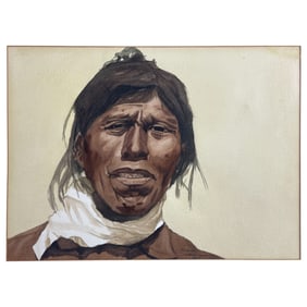 Arthur Jensen - Watercolor Portrait, Mojave Native American Indian