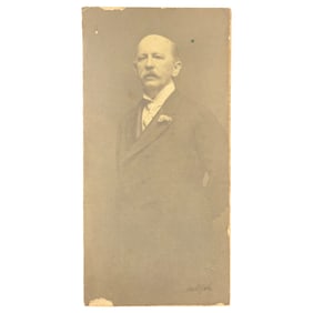 Arnold Genthe (1869-1942) Pencil Signed Antique Cabinet Photograph