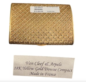Van Cleef & Arpels 18K Yellow Gold Trousee Compact - Made in France