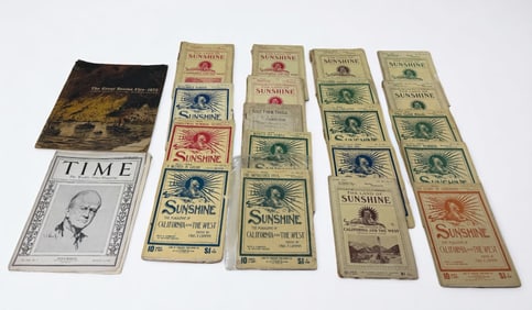 Antique Ephemera Time The Land of Sunshine & The Great Boston Fire