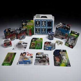 Vintage Assorted Star Wars Action FIgures & Star Wars Hot Wheel Lot