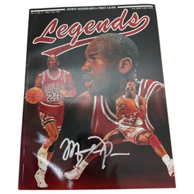 Vintage Basketball NBA Magazine Singed By Michael Jordan
