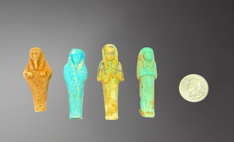 Egyptian Ushabtis – Ptolemaic Period, circa 332–30 BC Set of 4
