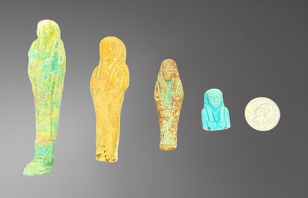 Egyptian Ushabtis – Ptolemaic Period, circa 332–30 BC Set of 5
