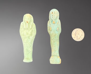 Pair of Egyptian Ushabtis – Late Dynastic Period, circa 664–332 BC