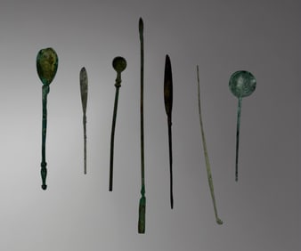 Roman Bronze Medical Instruments – 1st Century AD Set of 7