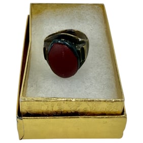 Roman Gold Ring with Carnelian Cabochon – 2nd Century AD