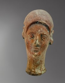 Etruscan Terracotta Funerary Head – 2nd Century BC