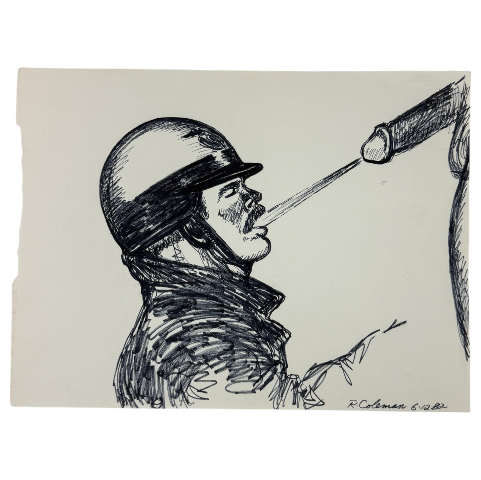 Vintage Randy Coleman Signed & Dated Gay Male Interest Original Drawing Illustration Art: Vintage Randy Coleman Signed & Dated Gay Male Interest Original Drawing Illustration Art