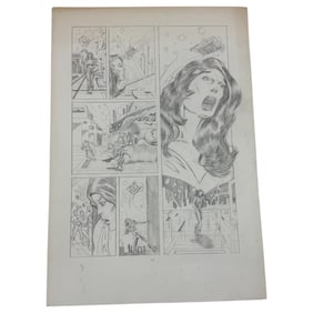 Vintage 1970s Sci-fi Comic Book Illustration Art Story Board