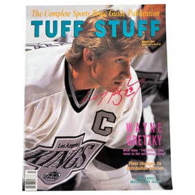 Vintage 1991 Tuff Stuff Sports Magazine Signed By Wayne Gretsky