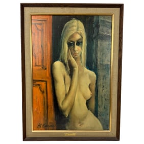 Vintage In-Between Margaret Keane Print Framed