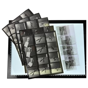 Vintage Adult Gay Male Interest Movie Sceen Shoot Film Production Contact Sheet Photo and Negative