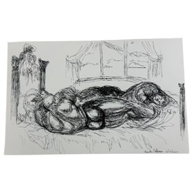 Randy Coleman Signed Gay Male Interest Original Drawing Illustration Art