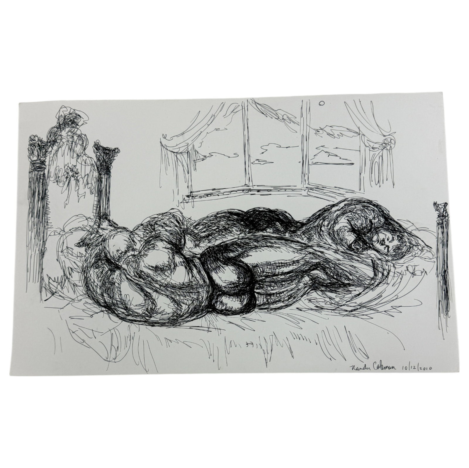Randy Coleman Signed Gay Male Interest Original Drawing Illustration Art: Randy Coleman Signed Gay Male Interest Original Drawing Illustration Art 11x21