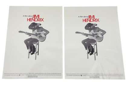 Vintage Film About Jimi Hendrix Movie Poster  21inx28in