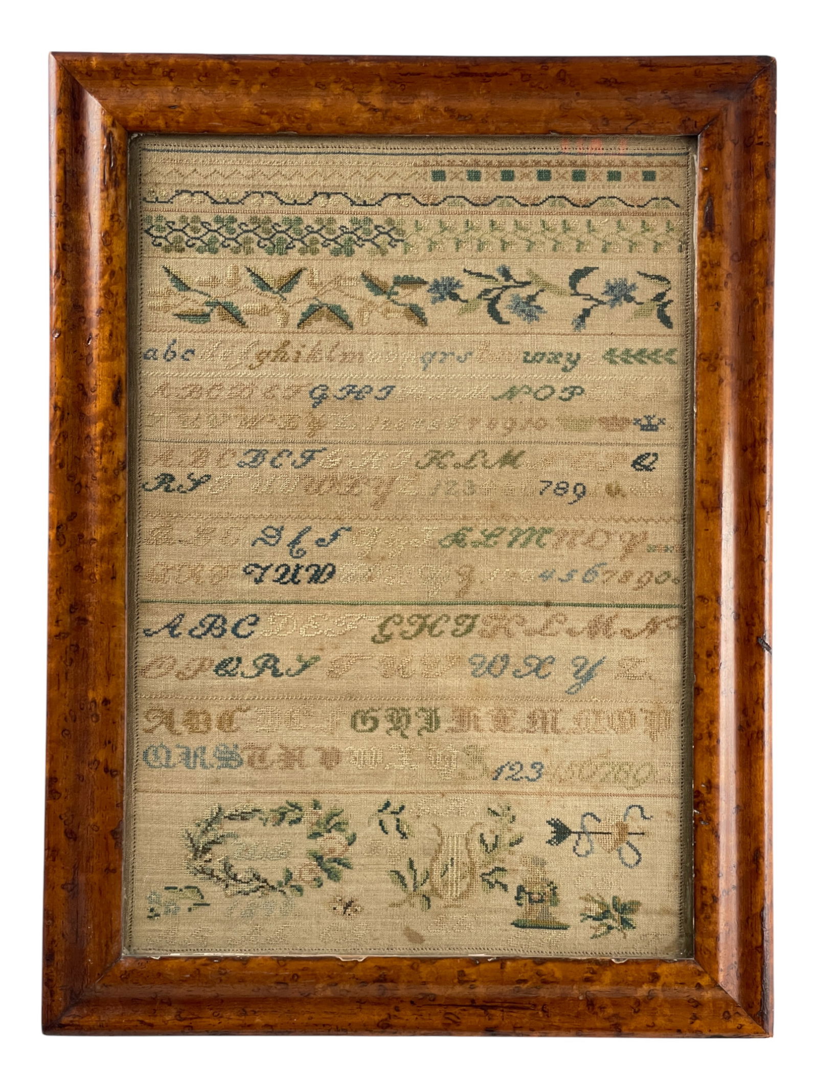 Antique Needlework Sampler Tapestry (1 of 8)