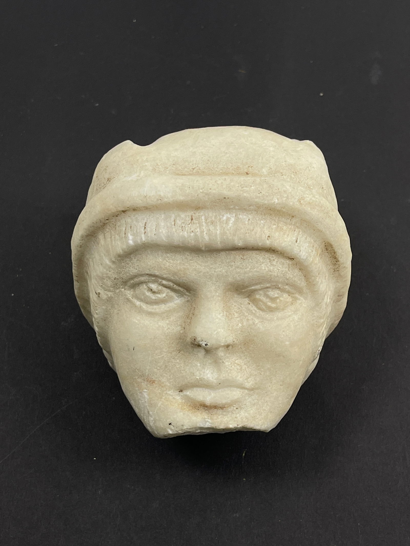 ANCIENT ROMAN ALABASTER HEAD (1 of 7)