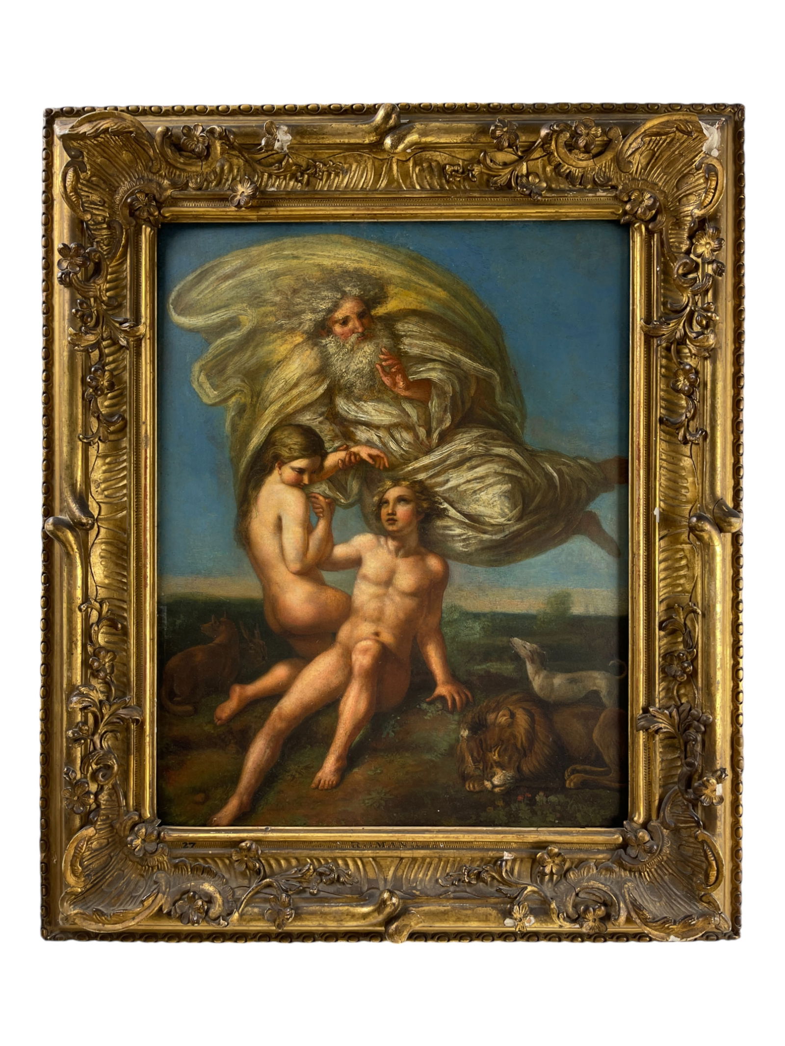 Giulio Pippi, called Giulio Romano - "The Creation of Eve" Oil on Panel (1 of 8)