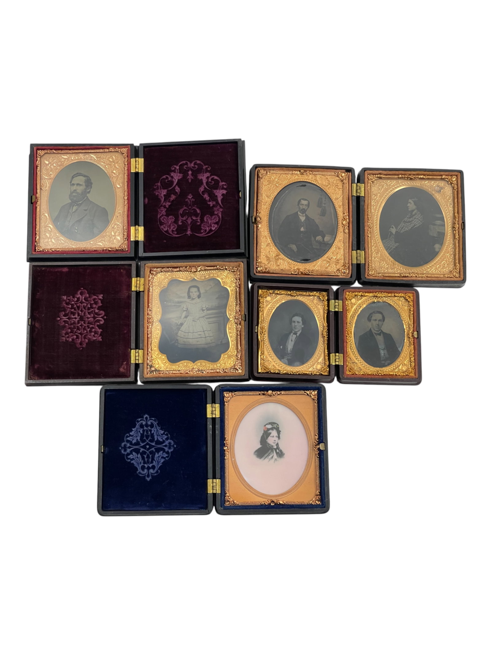 Antique Civil War Tin Ambrotype Type Photographs: Antique Civil War Tin Ambrotype Type Photographs