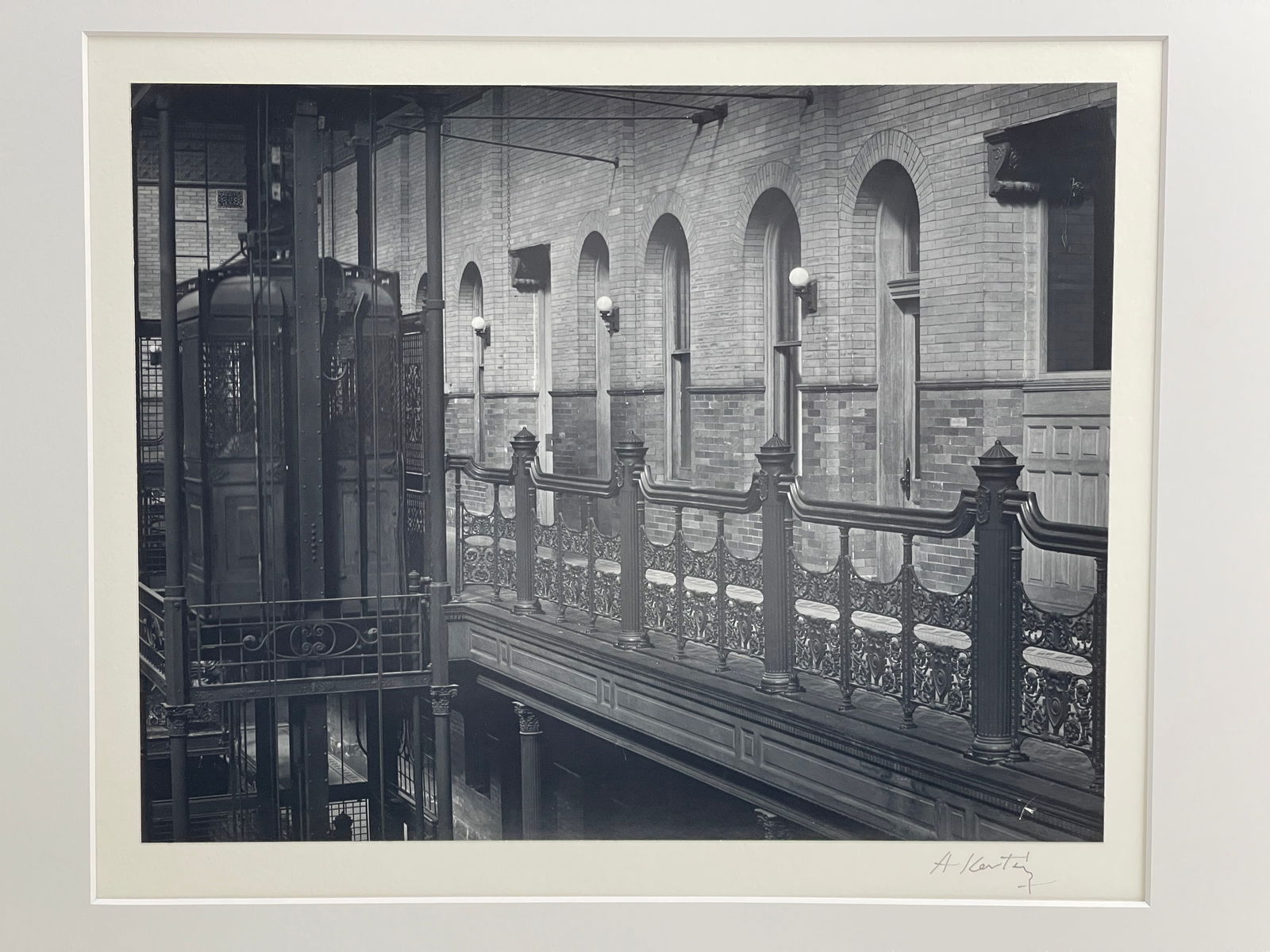 Andre Kertesz (1894-1985) - Original Signed Silver Gelatin Photograph: Andre Kertesz (1894-1985) - Original Signed Silver Gelatin Photograph. Mounted to mat, signed on recto of matting. Size of photo: 9 1/2" x 12 1/2". Size with mat: 20" x 16".