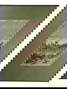 Antique Woodcut - Neapolis - The Nuremberg Chronicle - View of Naples - Schedel: Antique Woodcut - Neapolis - The Nuremberg Chronicle - View of Naples - Schedel