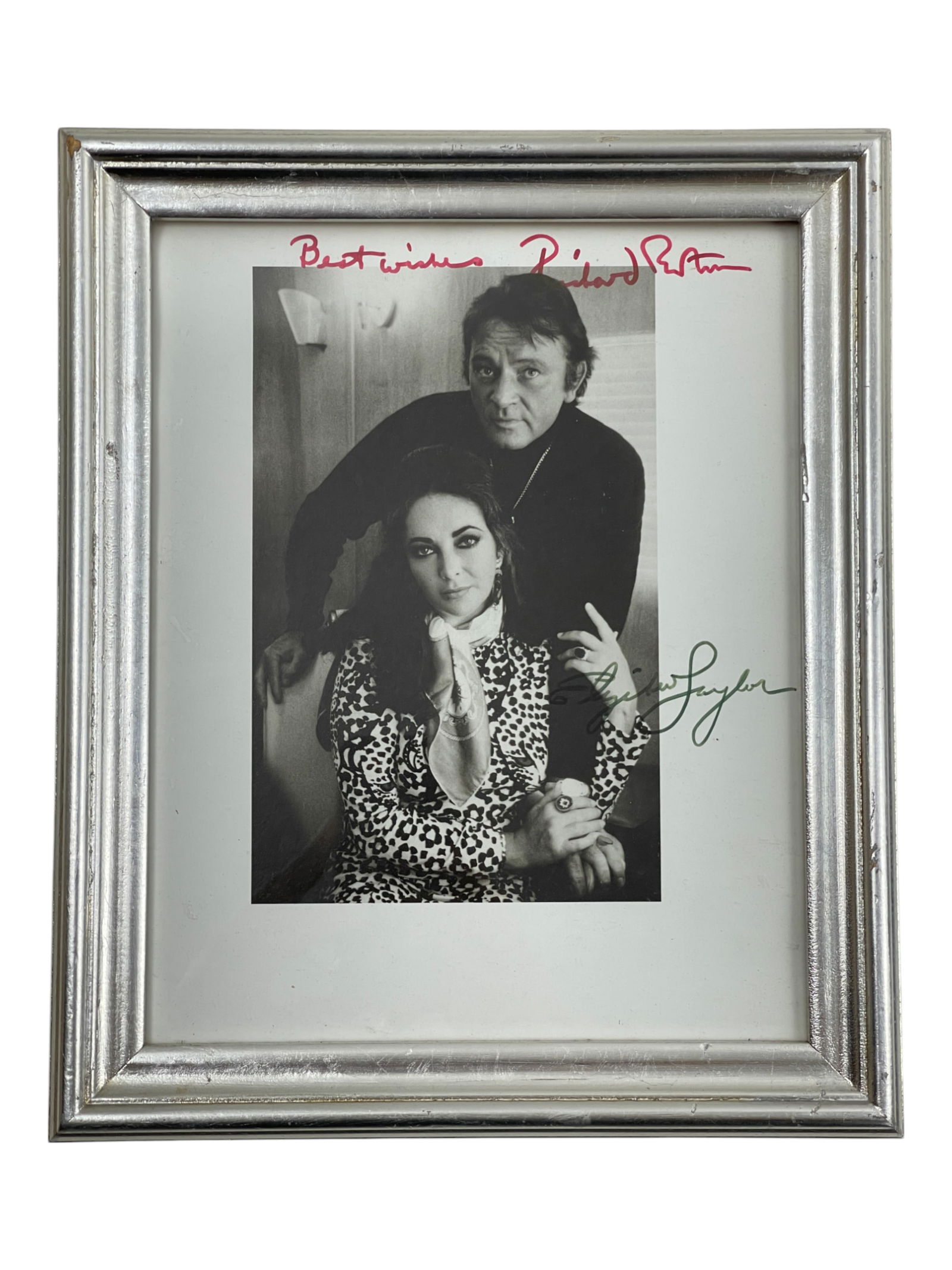 Elizabeth Taylor and Richard Burton Signed Black and White Photograph (1 of 4)