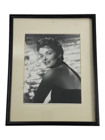 Jane Russell Autographed Signed Black and White Photograph