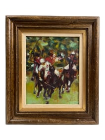 Antique Signed Oil on Board Painting Signed Lower Right