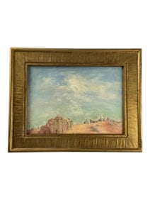 Thomas Hunt - Oil on Canvas Mounted to Wall Board Painting Signed Lower Right