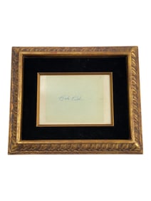 Babe Ruth Cut Signature in Frame
