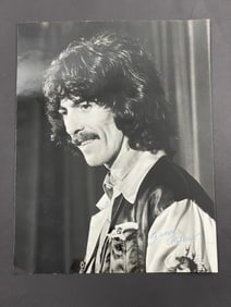 The Beatles - George Harrison Signed B&W 8x10 Photograph